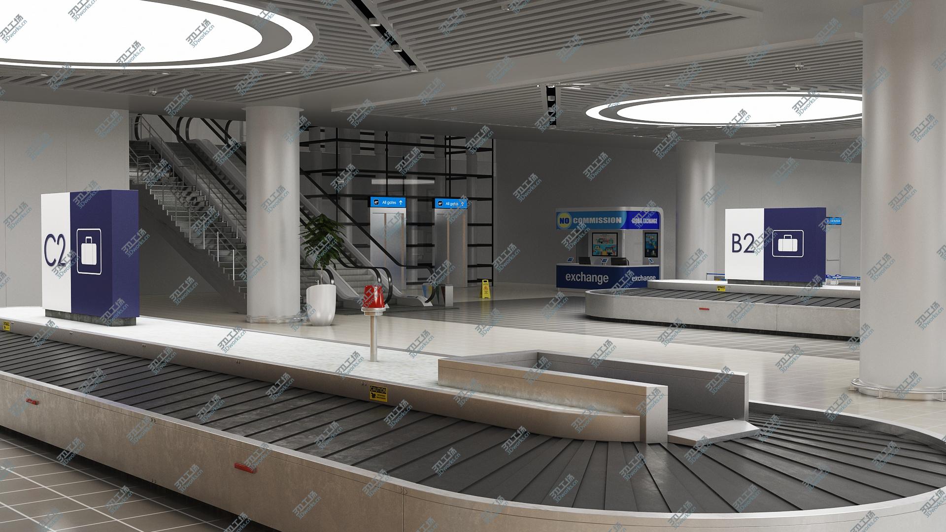 images/goods_img/202104021/3D model Airport Baggage Reclaim Room and Check-in Counter/3.jpg